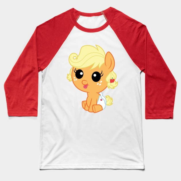 Cleaned Baby Applejack Baseball T-Shirt by CloudyGlow